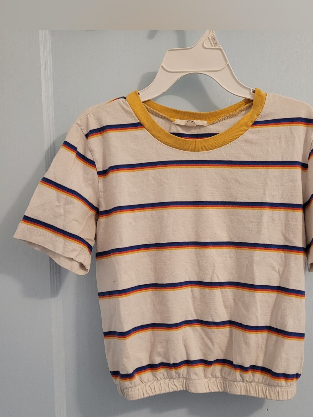 Vans Retro Stripes Cropped Tee W/ Elastic Waist